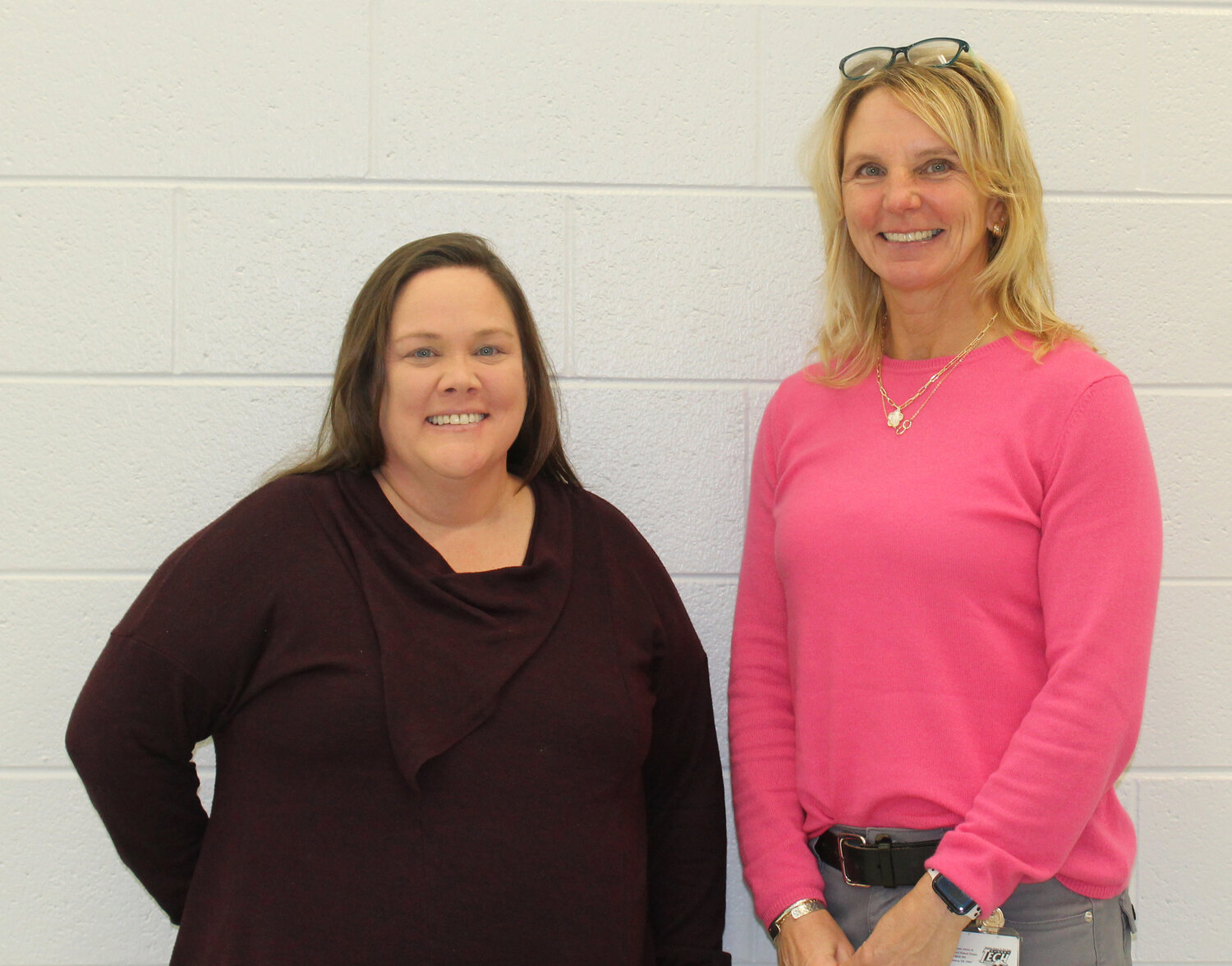 From left, Dr. Meghan Feliciani and Kathy Kay, Sussex Technical High School English teachers who earned national board certification.
