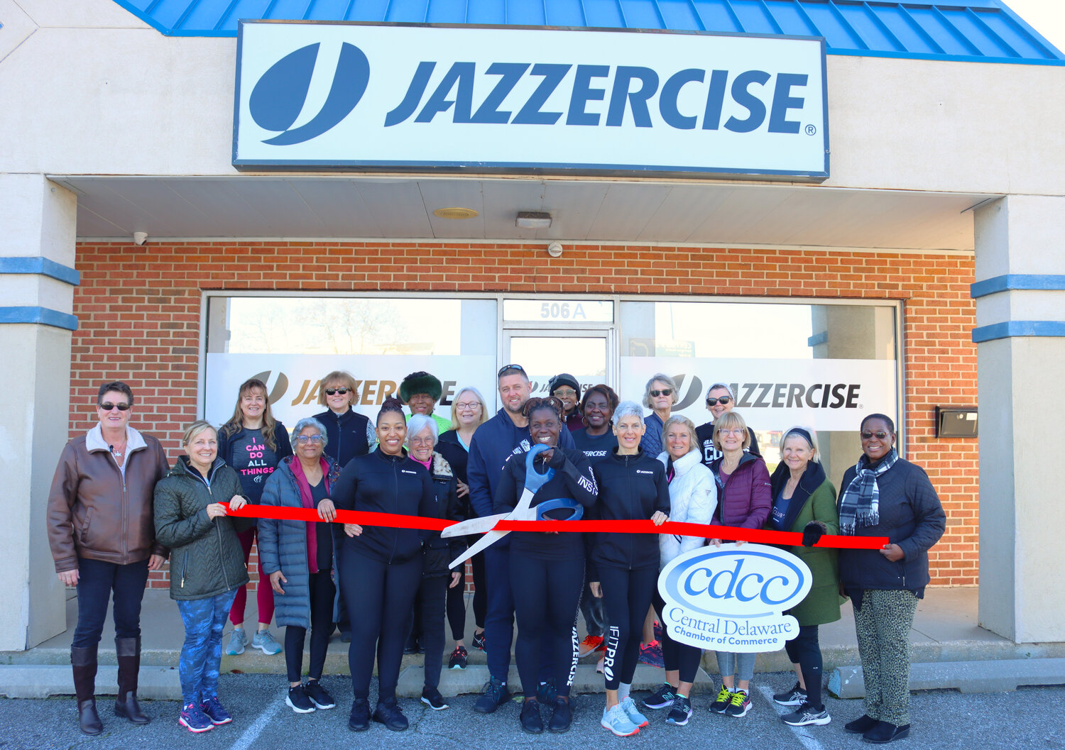 Central Delaware Chamber of Commerce members and friends joined Dover Jazzercise Fitness Center owner and head instructor Glenenise Parks to celebrate the 1-year anniversary in their new location.