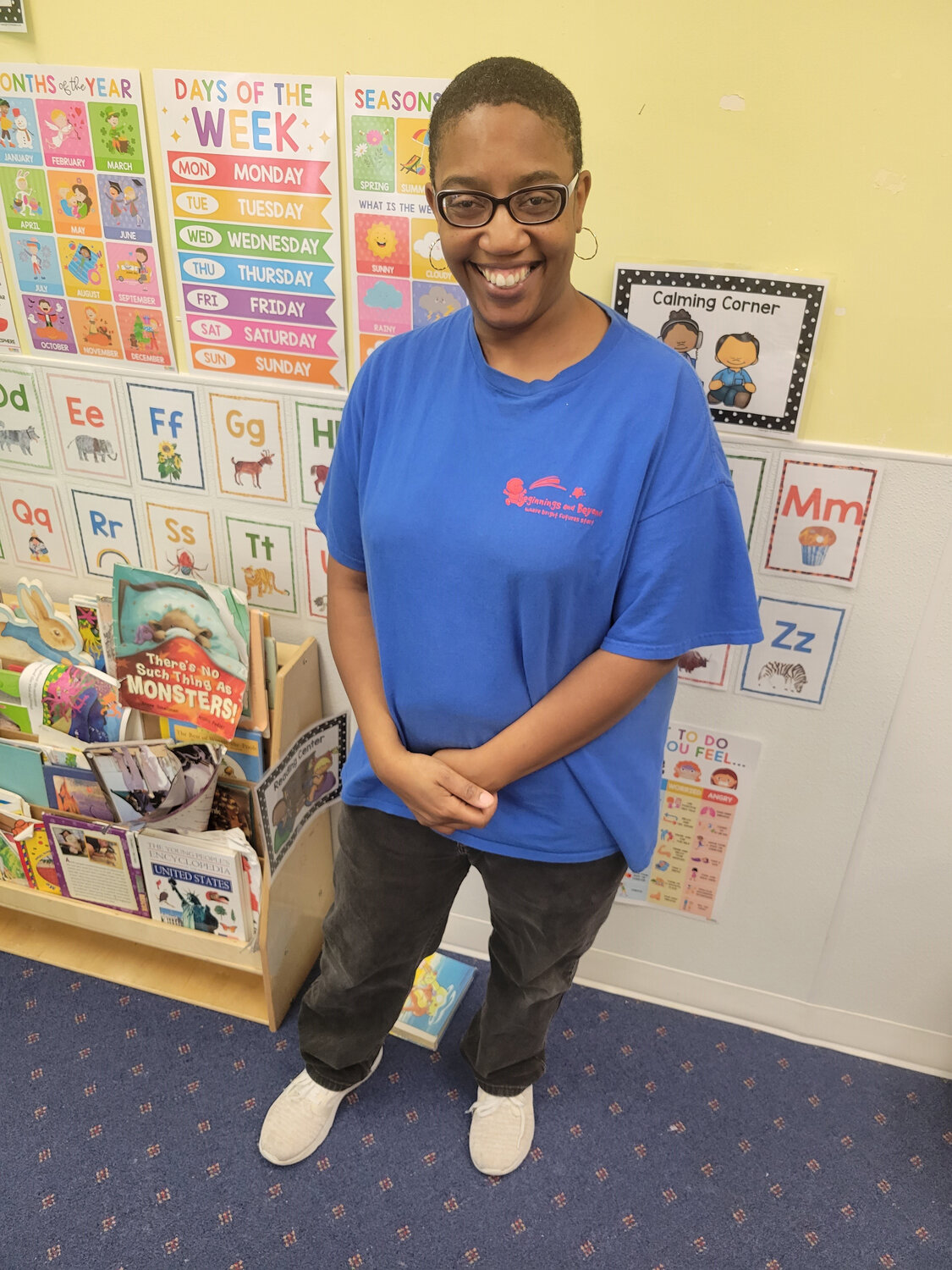 Shamikia Ewell works at Beginnings and Beyond day care in Dover.