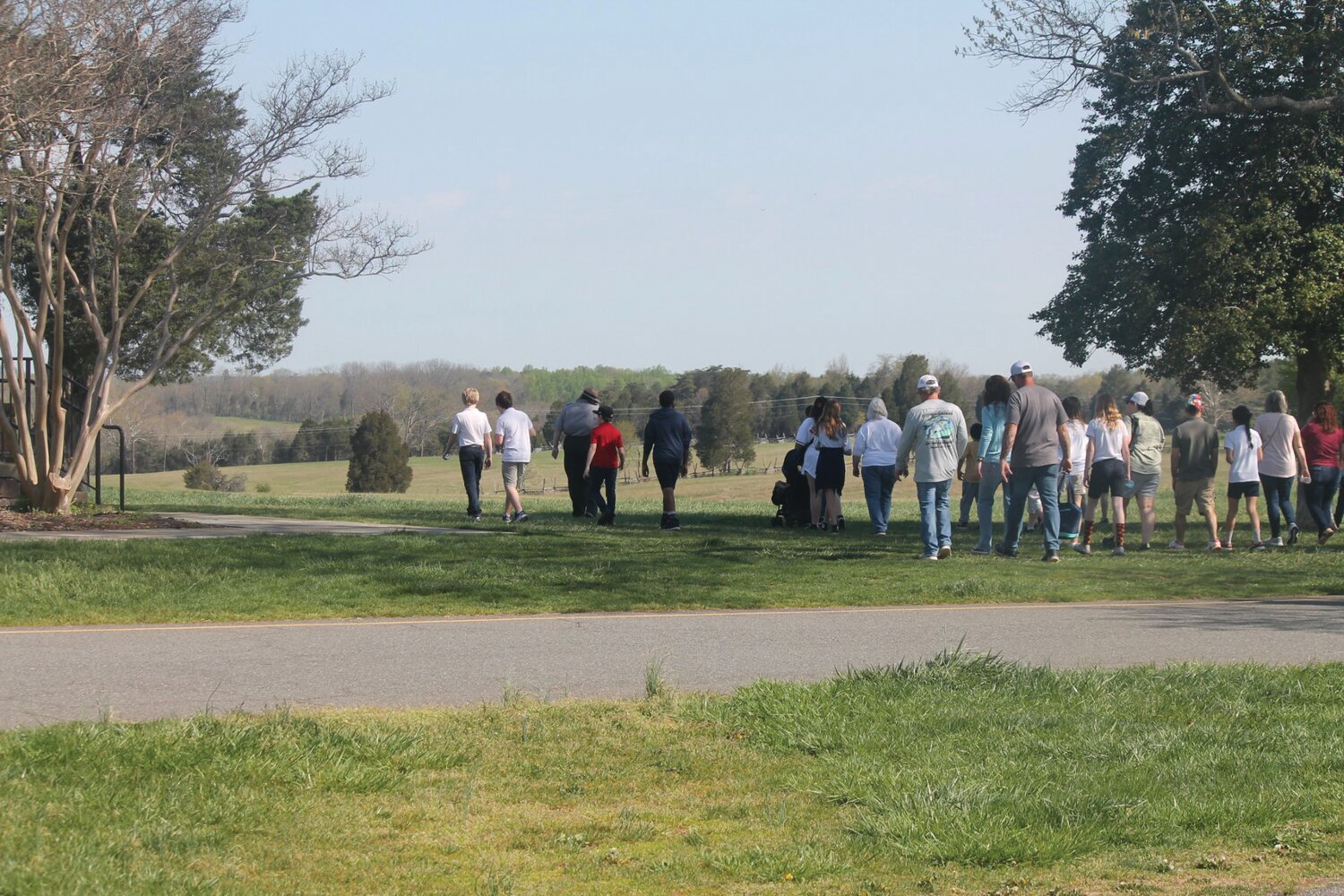 Wicomico Day School fifth graders and parents enjoyed a visit to Manassas Battlefield thanks to a field trip grant from the American Battlefield Trust. (Courtesy photo)