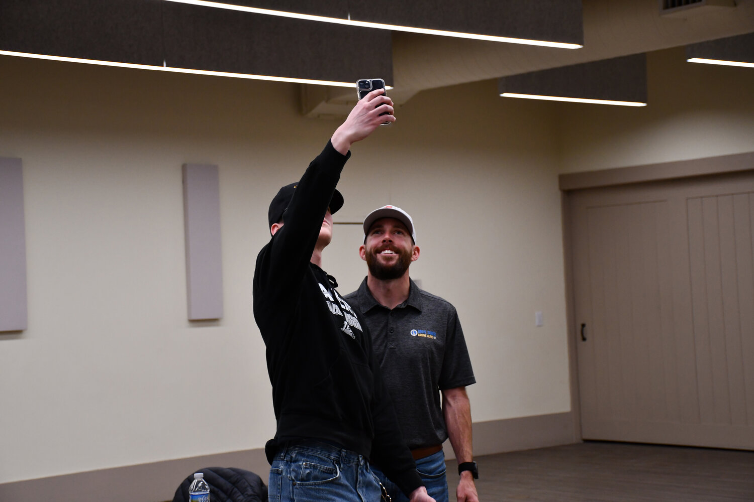 A Ross Chastain fan gets a selfie Thursday.