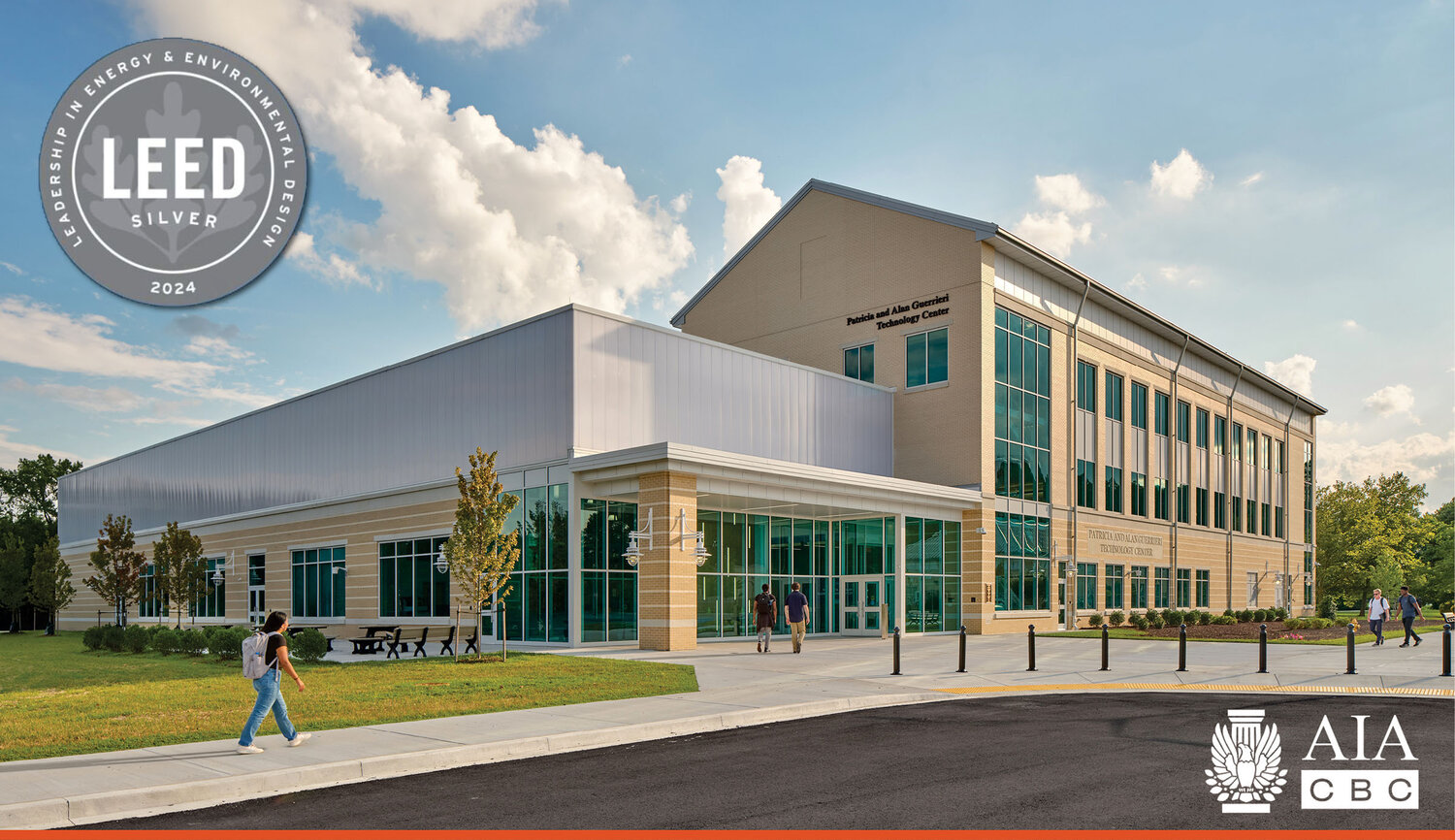 The Guerrieri Technology Center is Wor-Wic’s first LEED certified facility and is a cornerstone of innovation and technology education on the campus of Wor-Wic Community College. (Photo courtesy AIA CBC)