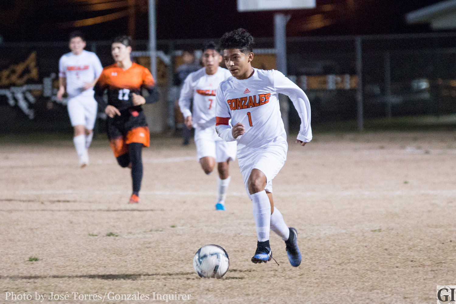 Anthony Veliz (1) scored five of the last 14 goals the Apaches have netted against Smithville and Caldwell.