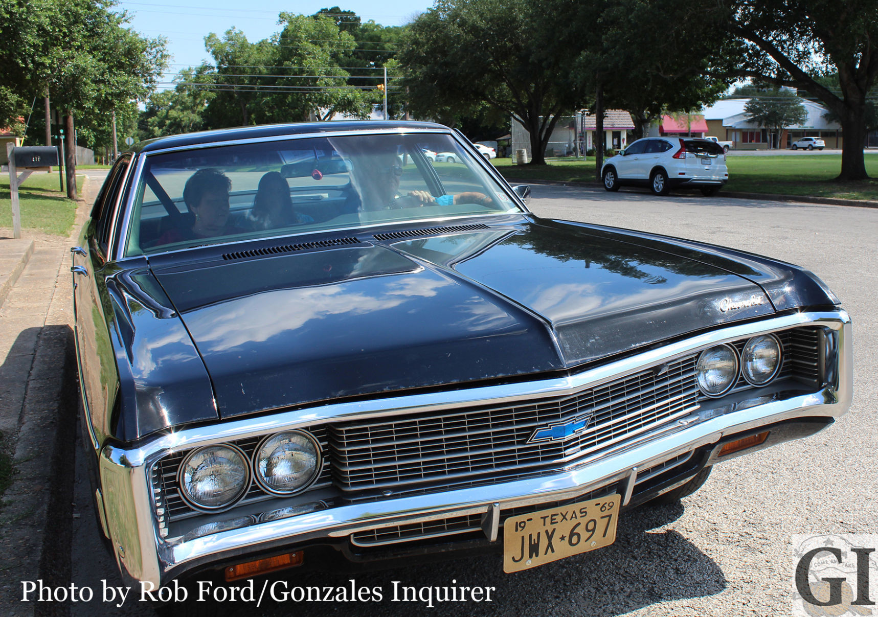 Sporting his classic Chevrolet Bel Air, Tommy Schurig has won car shows in cities like Gonzales, Luling and Flatonia. 