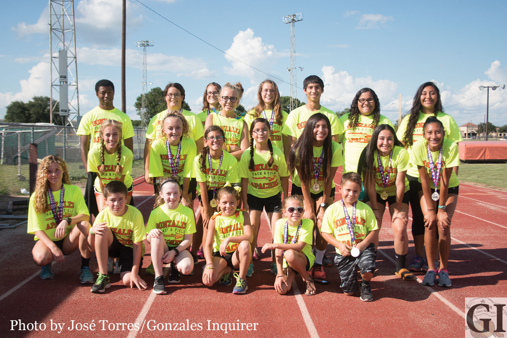 Pictured are the athletes that are headed to the state track meet at the TAAF Summer Games that will take place in McAllen from July 27-30. Not pictured are Hailey Doyle, Brody Doyle, Jet Doyle, Maggie Barnick, Juan Jordan and Antonio Hernandez.