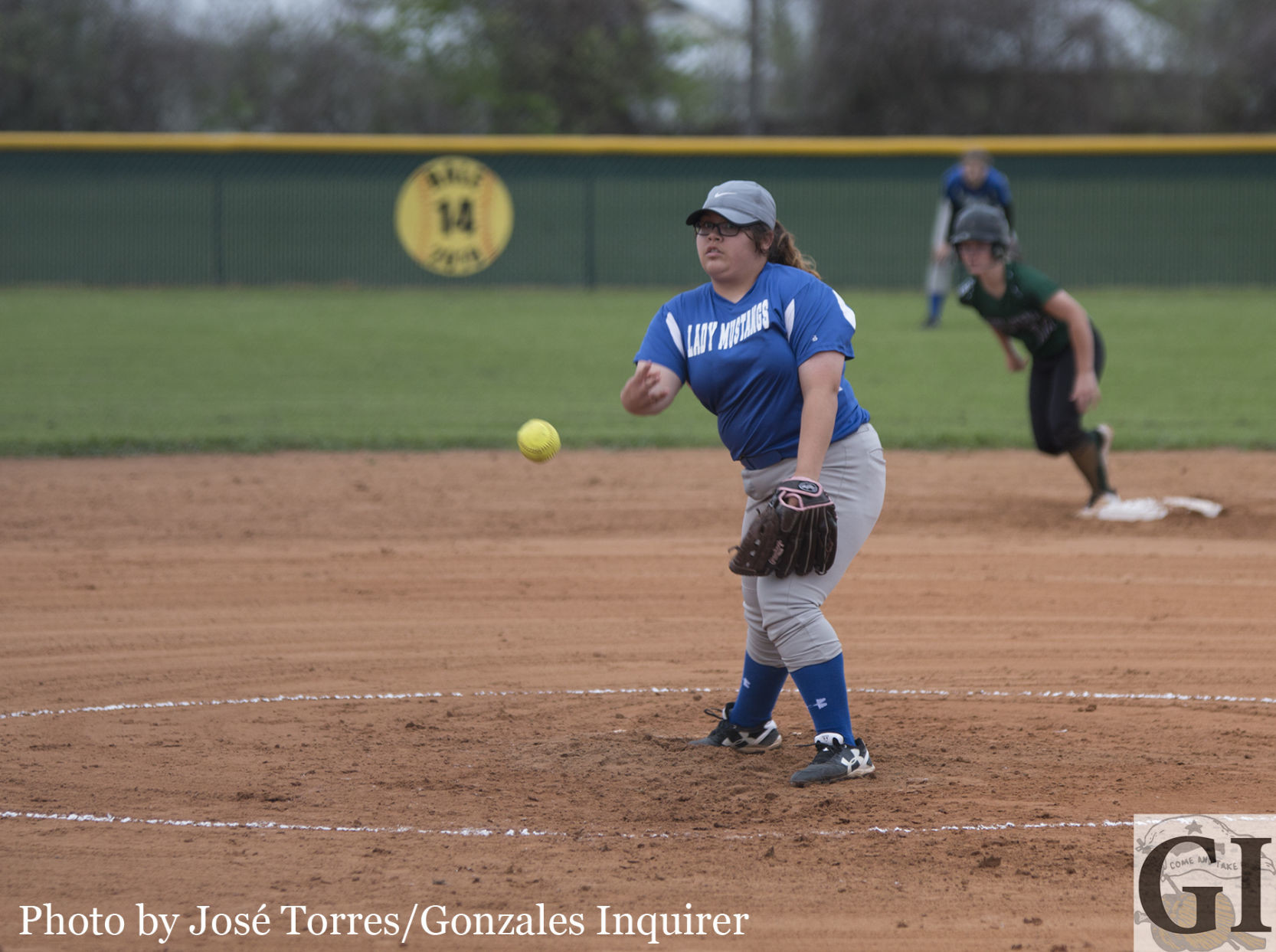 Tatiana Castillo pitched all three innings in the Lady Mustangs’ 15-0 loss on Friday.