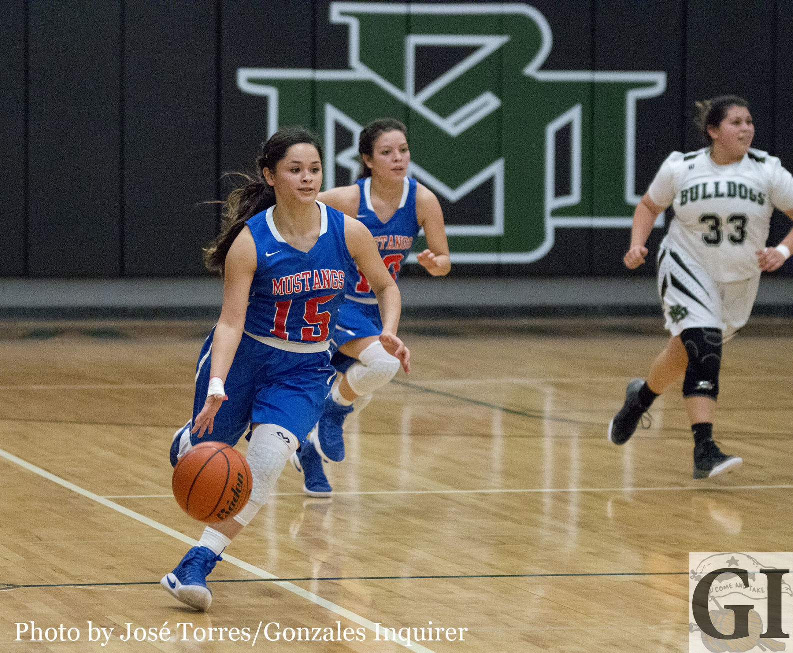 Celeste Arriaga (15) hopes her dedication to the game and her relentless work ethic will leave a lasting impact in the Lady Mustangs’ basketball program.