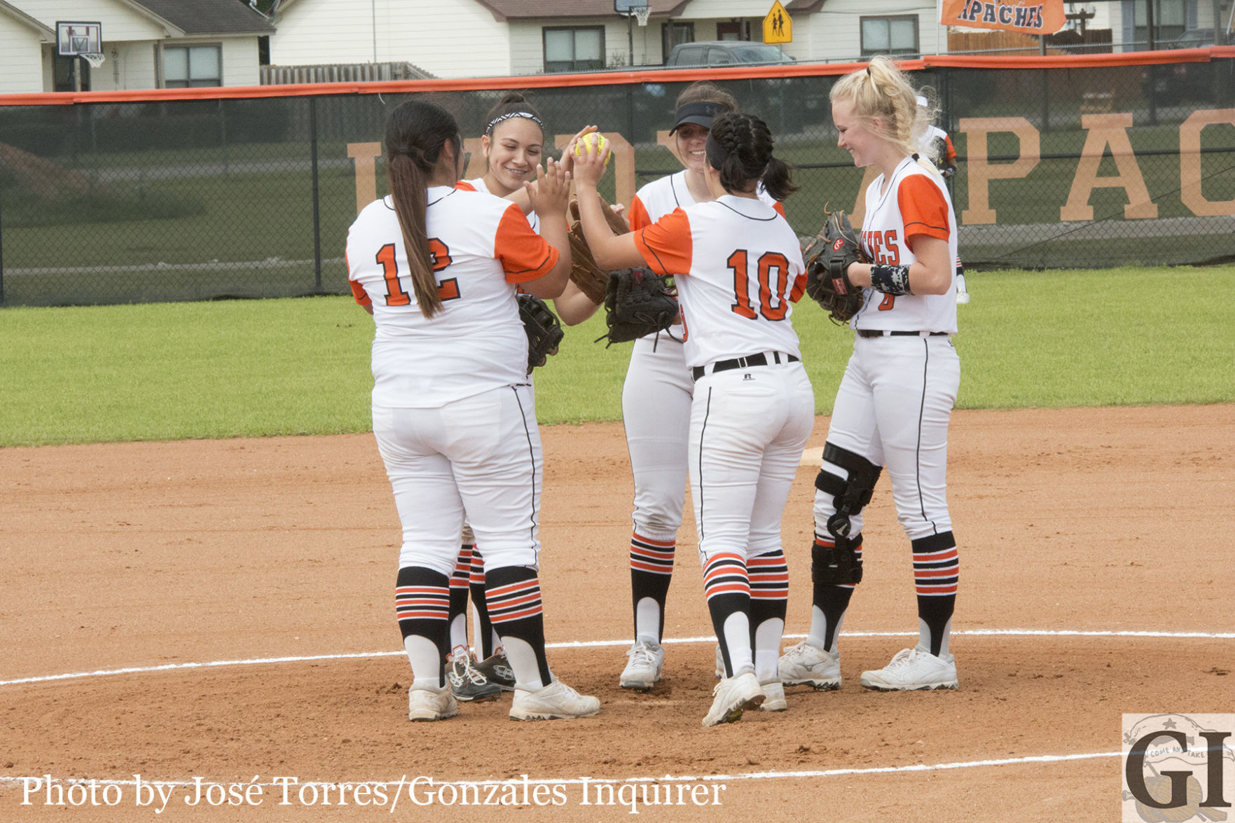 Lady Apaches infield