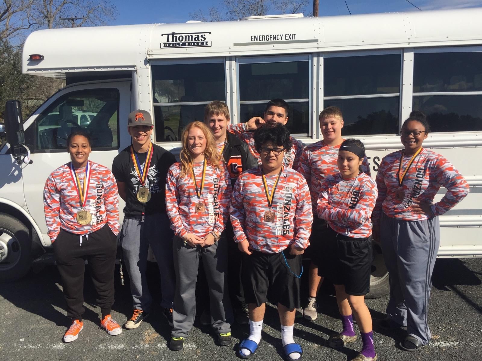 Pictured are the Gonzales lifters who came home with medals after a successful Yorktown meet.