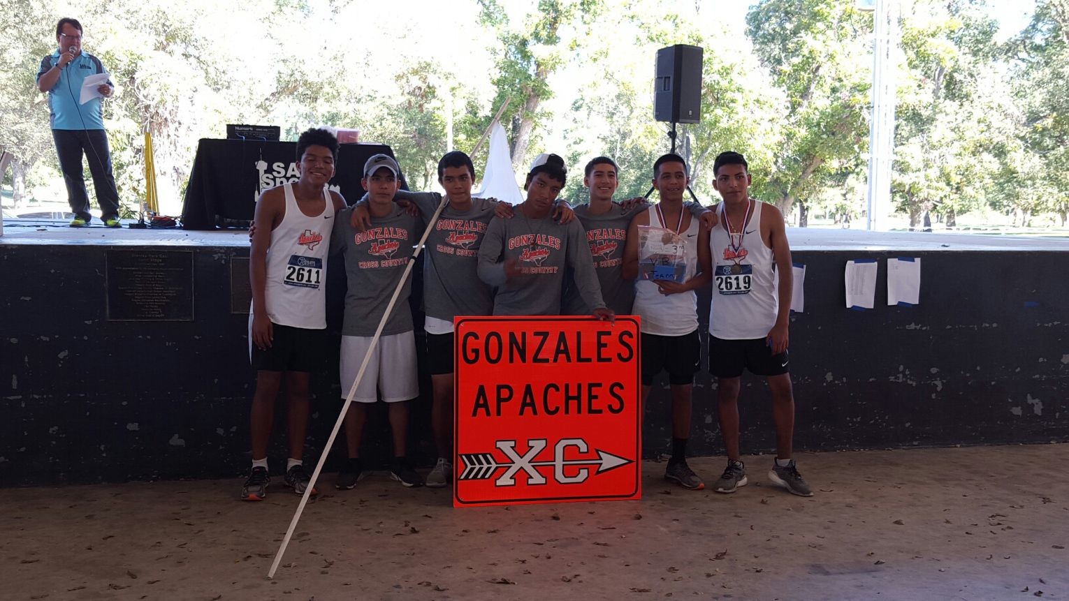 The Gonzales Apaches cross-country boys’ team took third place at the meet, advancing to the regional meet for the first time in two years.