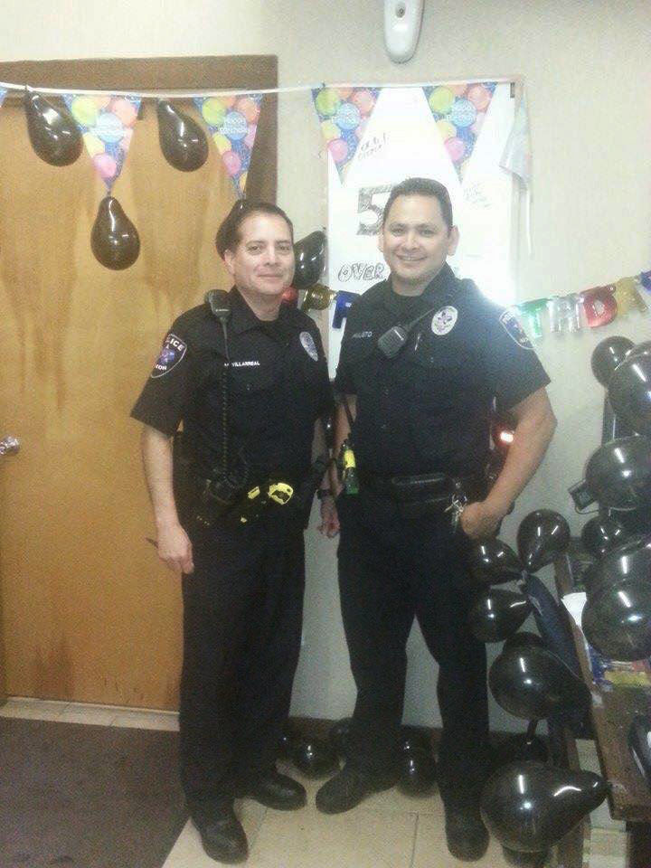 Officer Mike Villareal (left) worked for the Nixon PD from 2011-2014 .