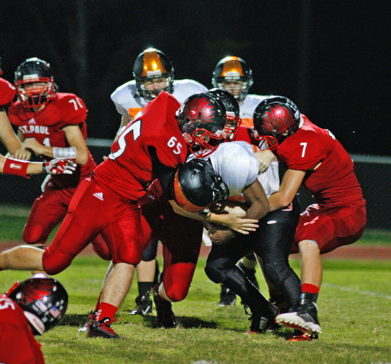 St. Paul’s defense dominated, giving up only 20 points in the Cardinals’ 76-20 win.