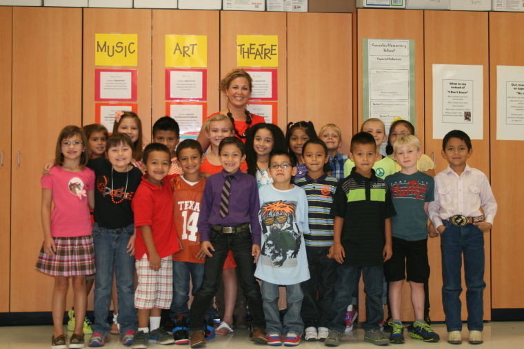 Another day at the office: Gonzales Elementary teacher Jennifer Lamprecht and her students.