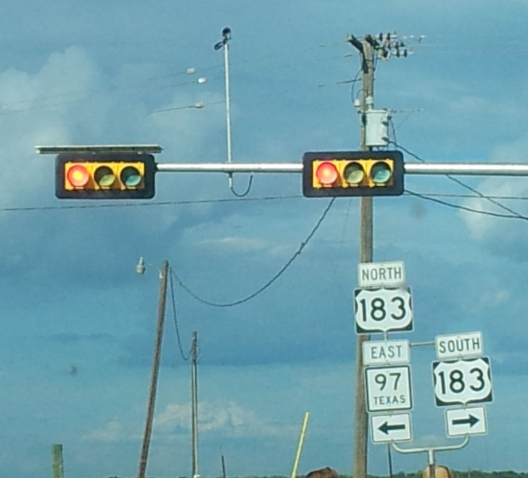 The Texas Department of Transportation turned on the new traffic signal at US 183 and Highway 97 on Sept. 18. It will remain flashing until Sept. 24 when it starts its regular cycle.