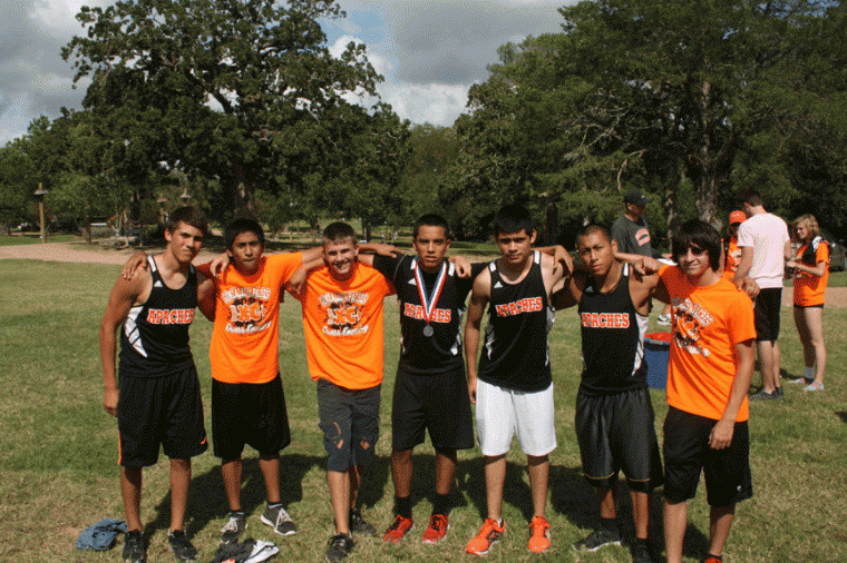 The Gonzales boys cross country team finished second in the District 26-3A Meet Wednesday to qualify for the Region IV-3A Meet Saturday in San Antonio. The team consists of Gilbert Chavez, Dalton Couch, Alan DeLeon, Segio Garcia, Jose Olade, Eduardo Rubacabra and Ashton Williams.