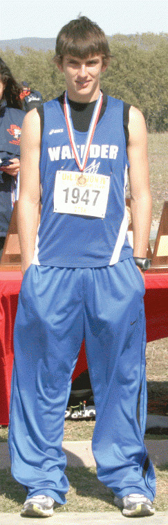 Waelder runner Clay Orona will compete in an area track and field meet after finishing third in the 1,600 and fourth in the 3,200.
