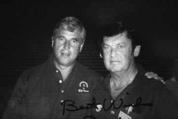 Basketball coaching legend Bob Knight, left, was among Randy Holloway’s contemporaries during his Texas coaching career.