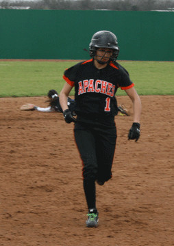Gonzales outfielder Jessica Cantu heads toward third base during a recent game.