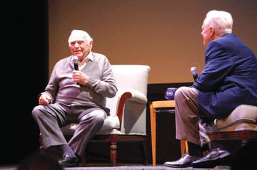 Ernest Borgnine responds to questions from Osborne as an
audience of appreciative passengers hung on their every word during
the Turner Classic Movies "Classic Cruise."