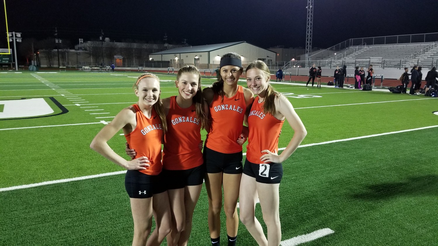 Lady Apaches JV mile relay.