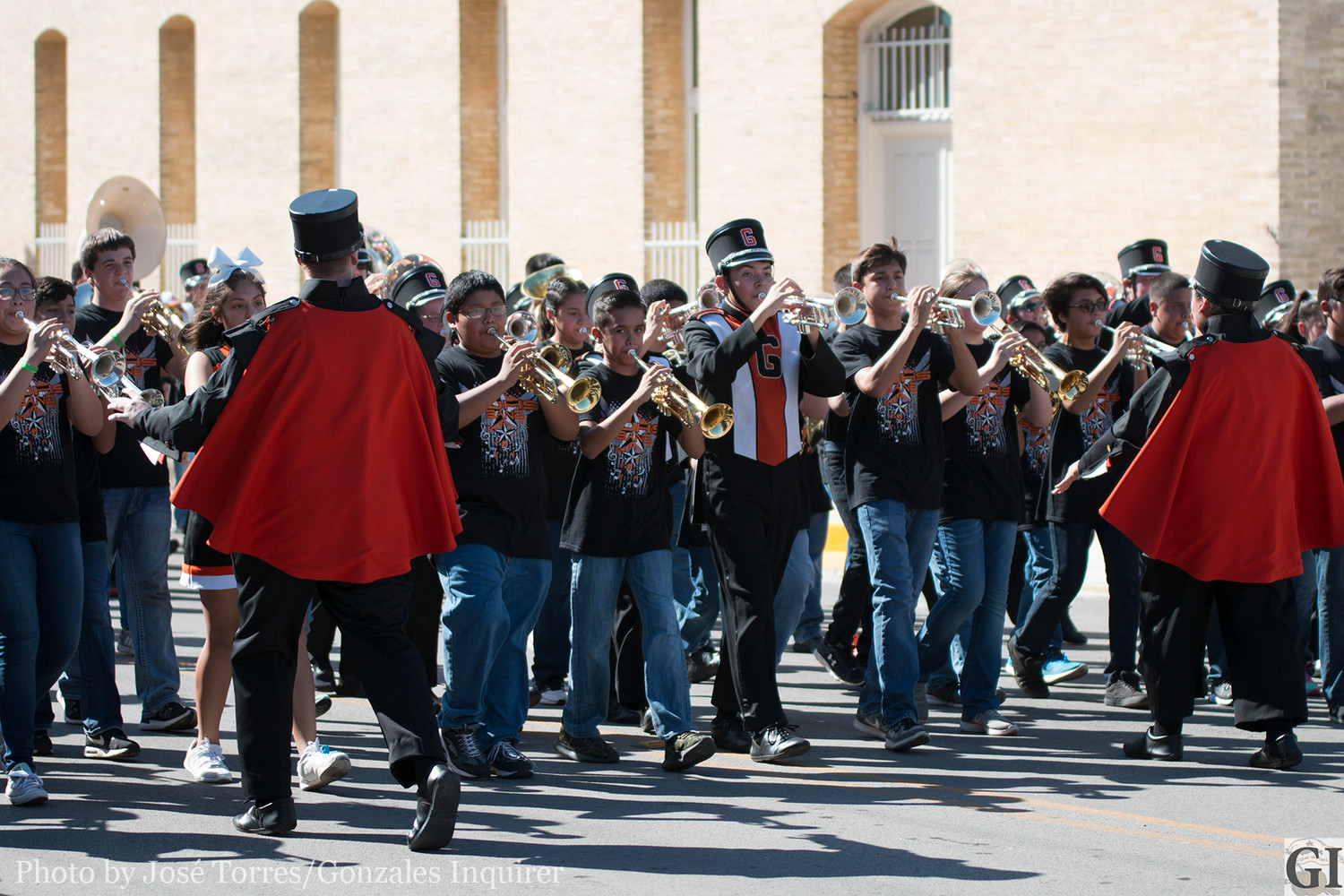 The Mighty Apache Band has performed at various events including the Come and Take It parade using 17-year-old uniforms. The outdated, worn-out pieces of clothing are older than most of the band students who had to wear them this year.