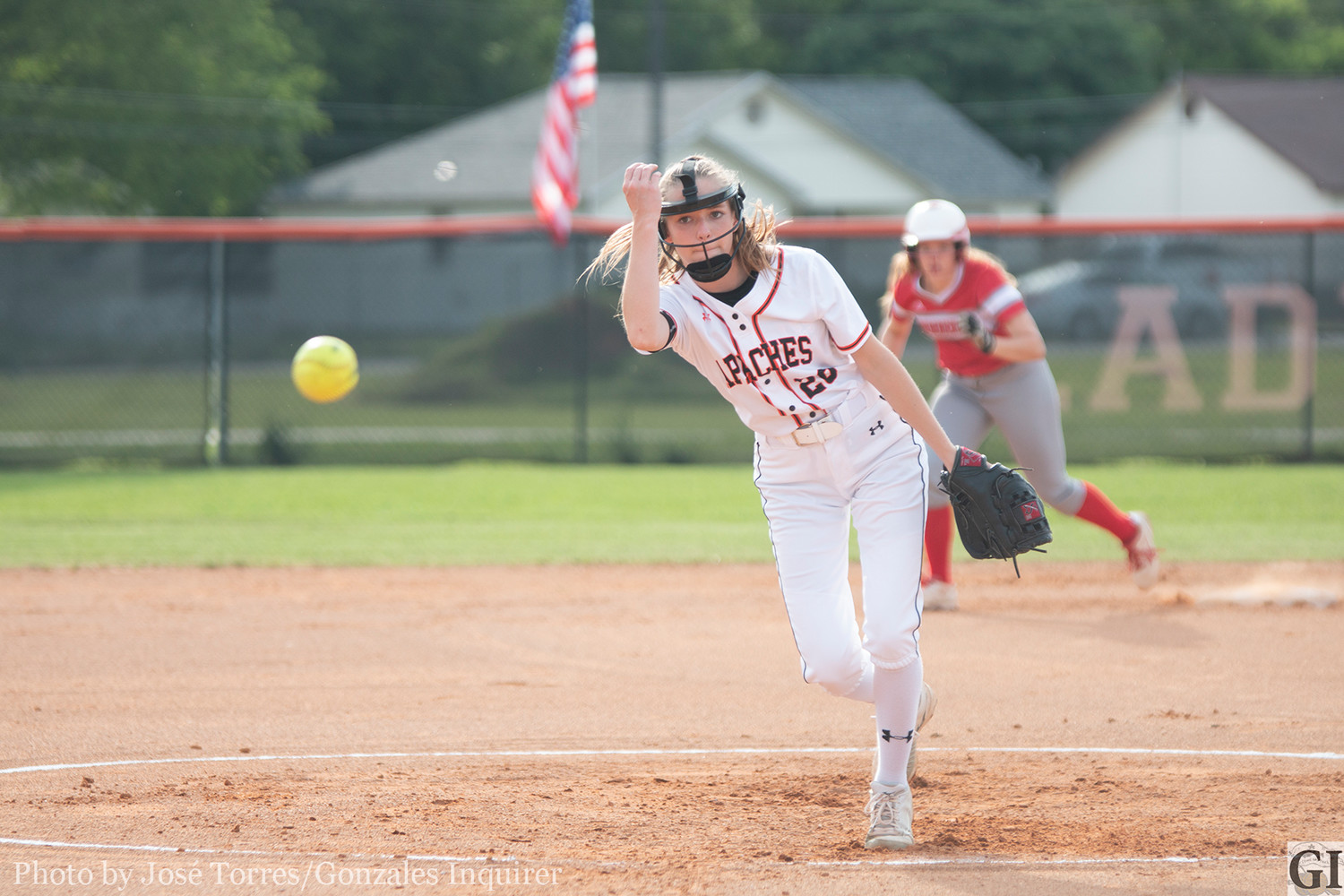 Freshman Shelby Davis took to the mound Friday, pitching four innings in a 12-0 loss to Fredericksburg.