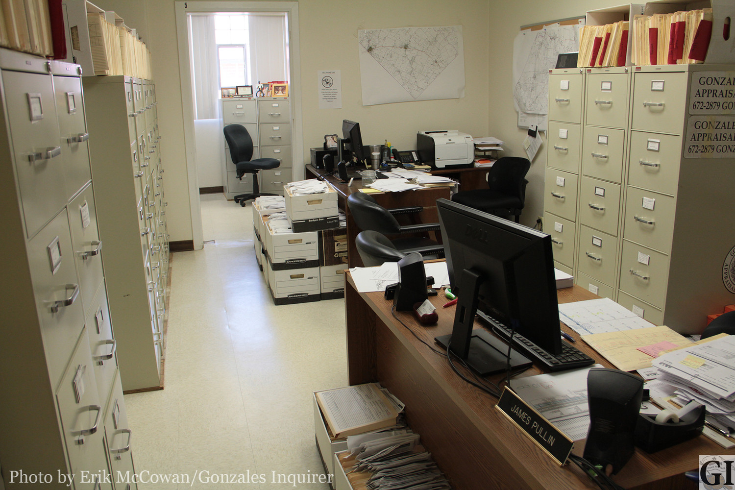Cramped quarters at the Gonzales CAD building are but one reason that Chief Appraiser John Liford is looking for a new home. He was at the Gonzales city council meeting last Thursday to make the case to council members, who were none too keen on the idea.