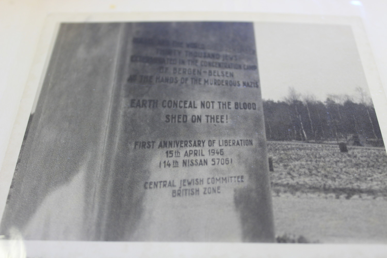 The Bergen-Belsen sign at the entrance to the notorious concentration camp that so moved Maness while stationed in Germany.