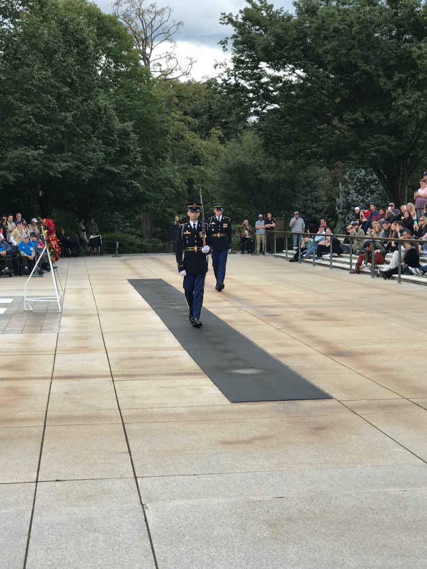 Changing of the Guard at the Tomb of the Unknown Soldier.