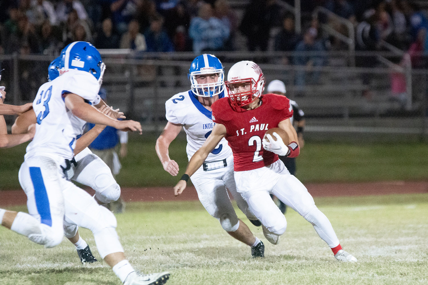 The last time the St. Paul Cardinals faced Sacred Heart twice in one season was in 2012, when the Indians won the regular season but the Cardinals won in the playoffs. St. Paul hopes to repeat history this Saturday.