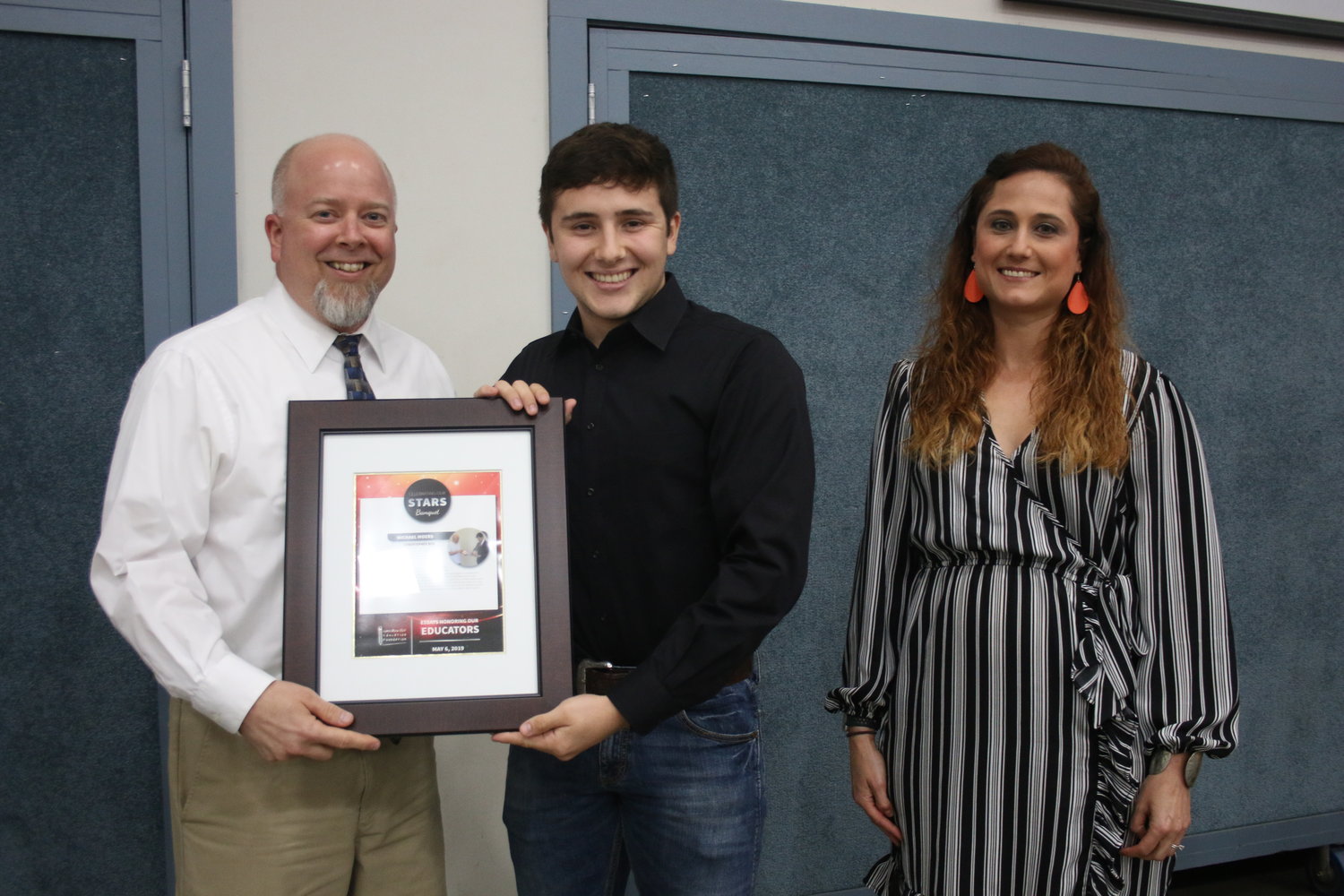 Christopher Box recognized Michael Moers due to his “undying pursuit of greatness and unwavering believe that every student at Gonzales High School can become more than they realize.”