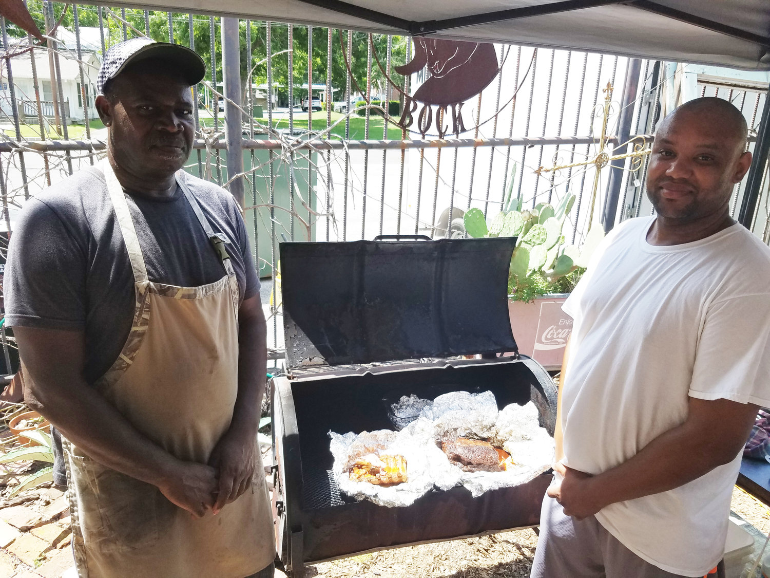 A&A Barbecue is an every-other-week fixture on the back patio of Antiques, Art and Beer. The duo of Alvin Brown and his son-in-law Anton Dews sets up shop every other Saturday serving their special barbecue.