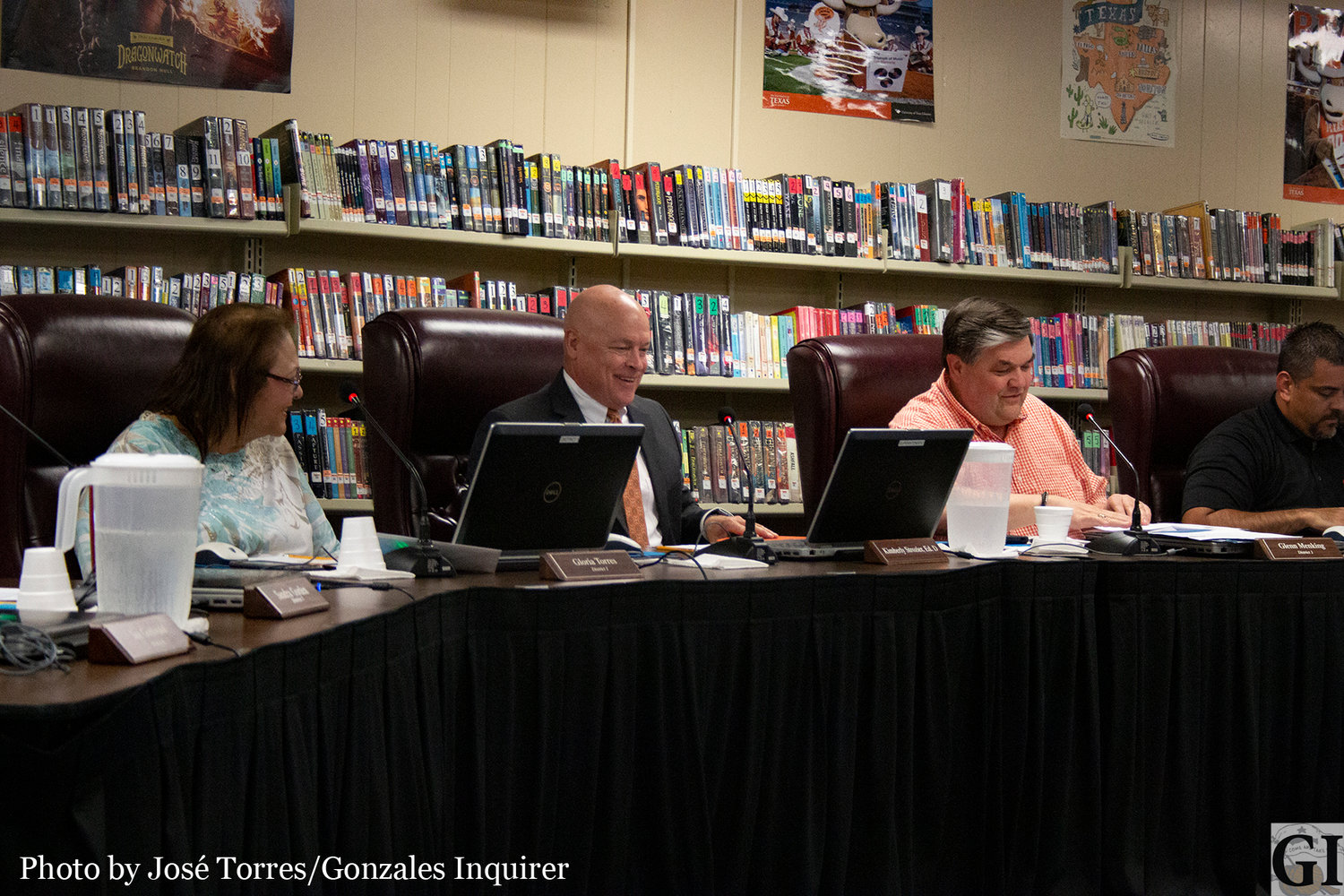John Schumacher sat front and center for the first time on Monday after officially being hired as Gonzales ISD superintendent in the special meeting.