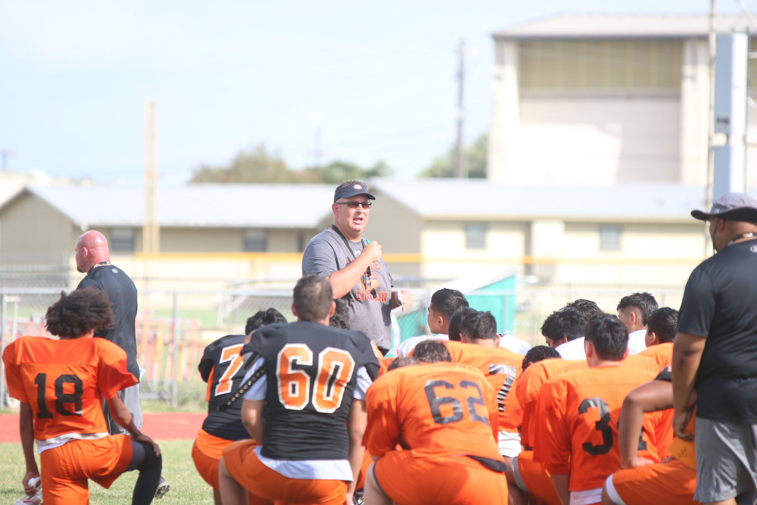 The Gonzales Apaches held their annual scrimmage at their practice field last Saturday, with sub-varsity players competing against each other and later varsity players competing against each other.