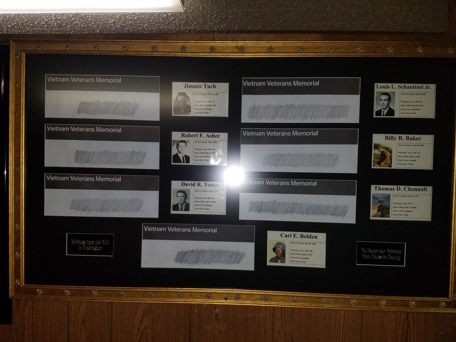 Be sure to check out this tribute displayed at the VFW Post of seven local man who made the ultimate sacrifice for their country during the Vietnam War.