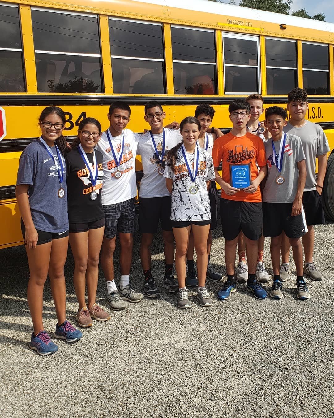 The Gonzales Lady Apaches placed third in the varsity girls race and fourth in the junior varsity race while the boys placed first in the junior varsity race.