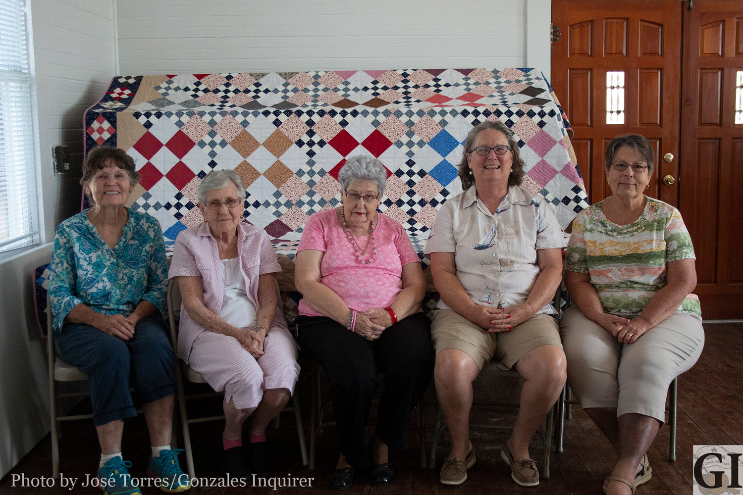 Pictured (from left) are Margie Rice, Janice Littlefield, Ruth Newberry, Missy DIrks and Frances Altwein. Other quilters who helped include Charlene Anderson, Jolene Zdebksi, Terro Porter and Helen Taylor.
