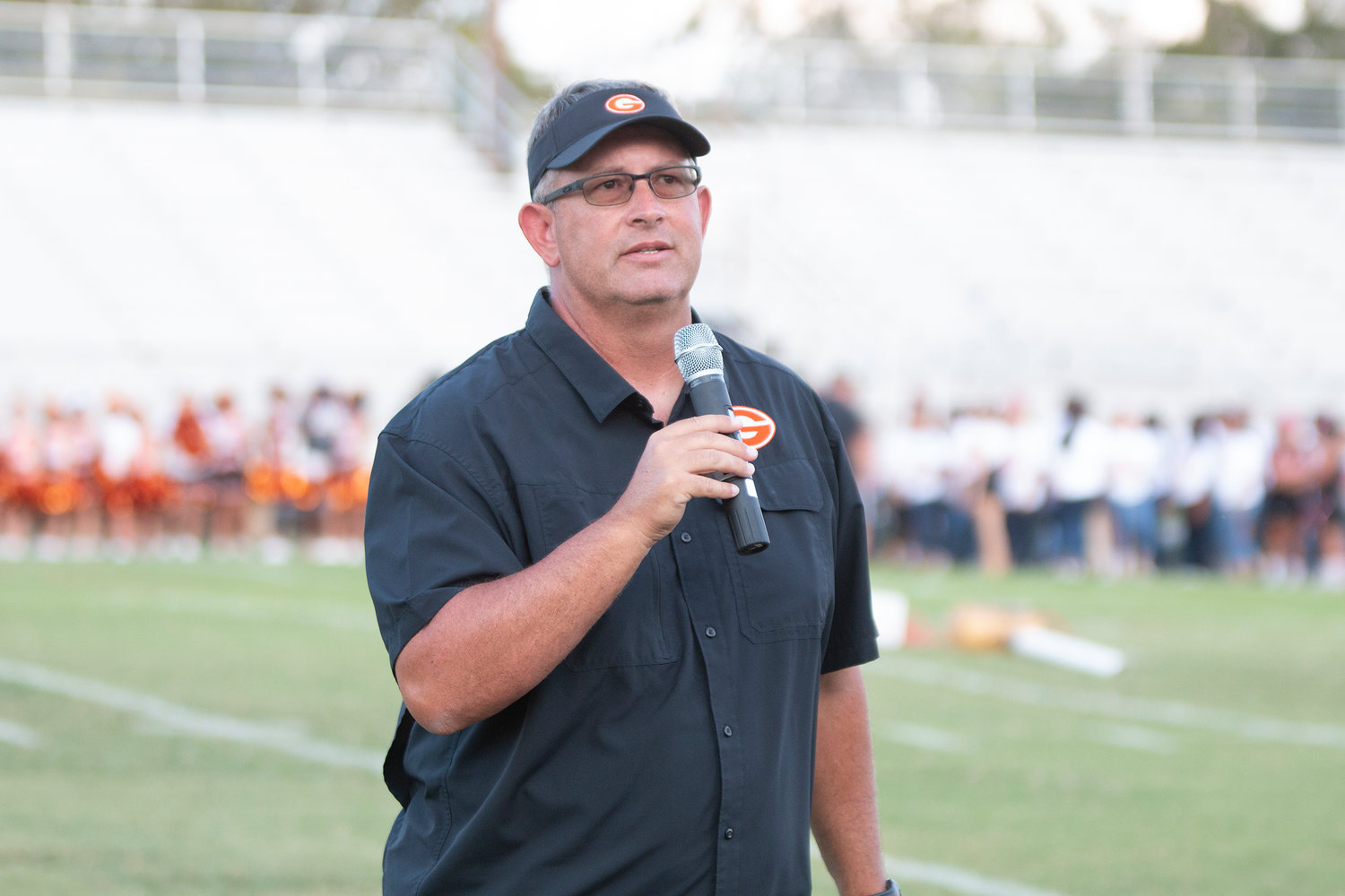 Gonzales head football coach Mike Waldie thanked the community for their ongoing support of the Gonzales Apaches program last week at the pep rally.