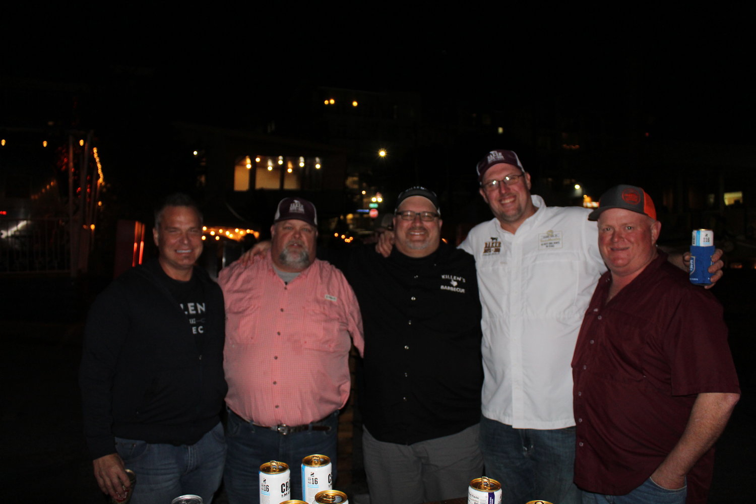 Against the backlighting of the Texas State Capital, Wayne Baker played host at the Franklin and Friends VIP Night in Austin before the Texas Monthly BBQ Festival.