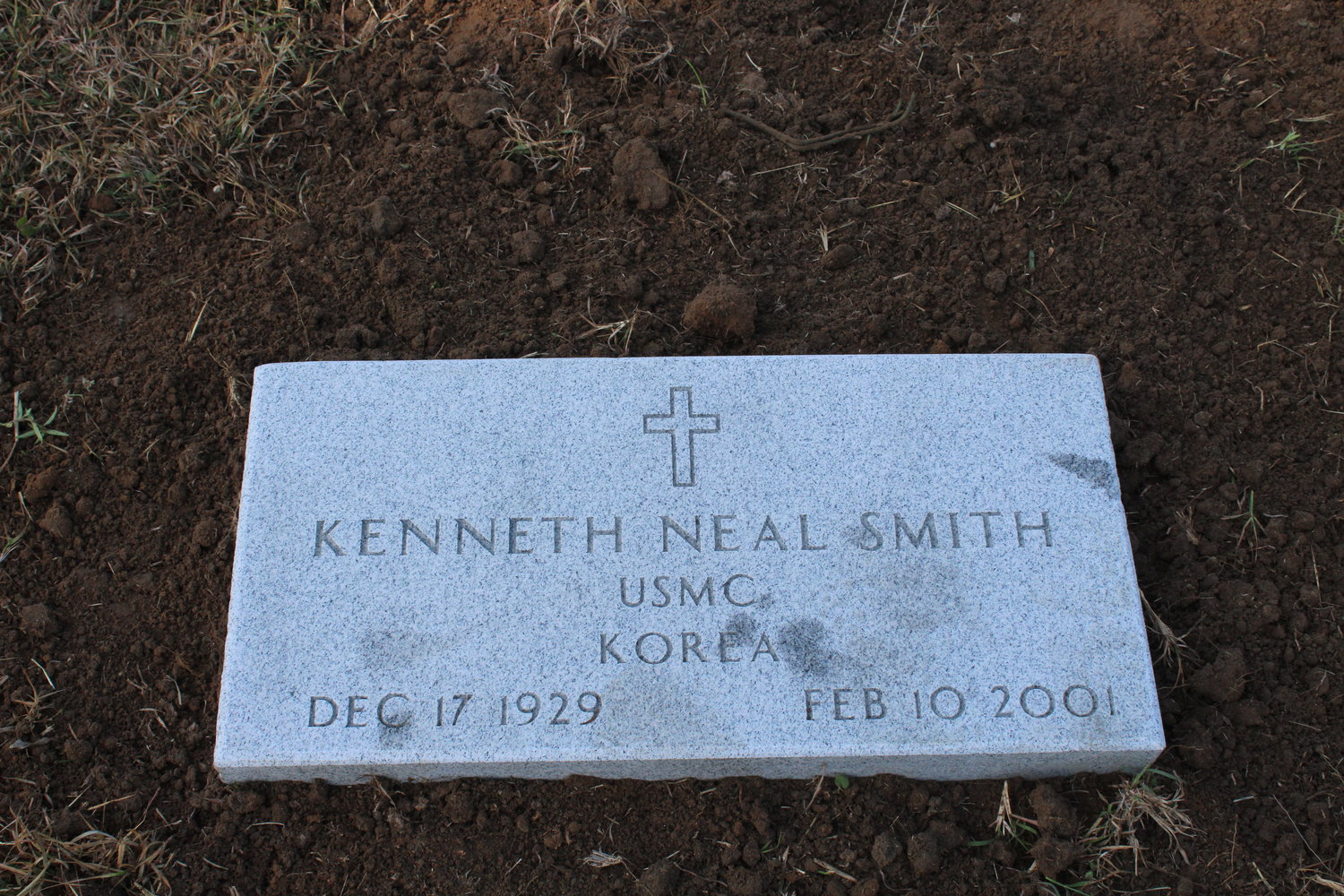 This marine’s grave was unmarked until Capitol National Monument rescued an old tomb stone and marked Kenneth Neal Smith’s final resting place. He served in Korea.