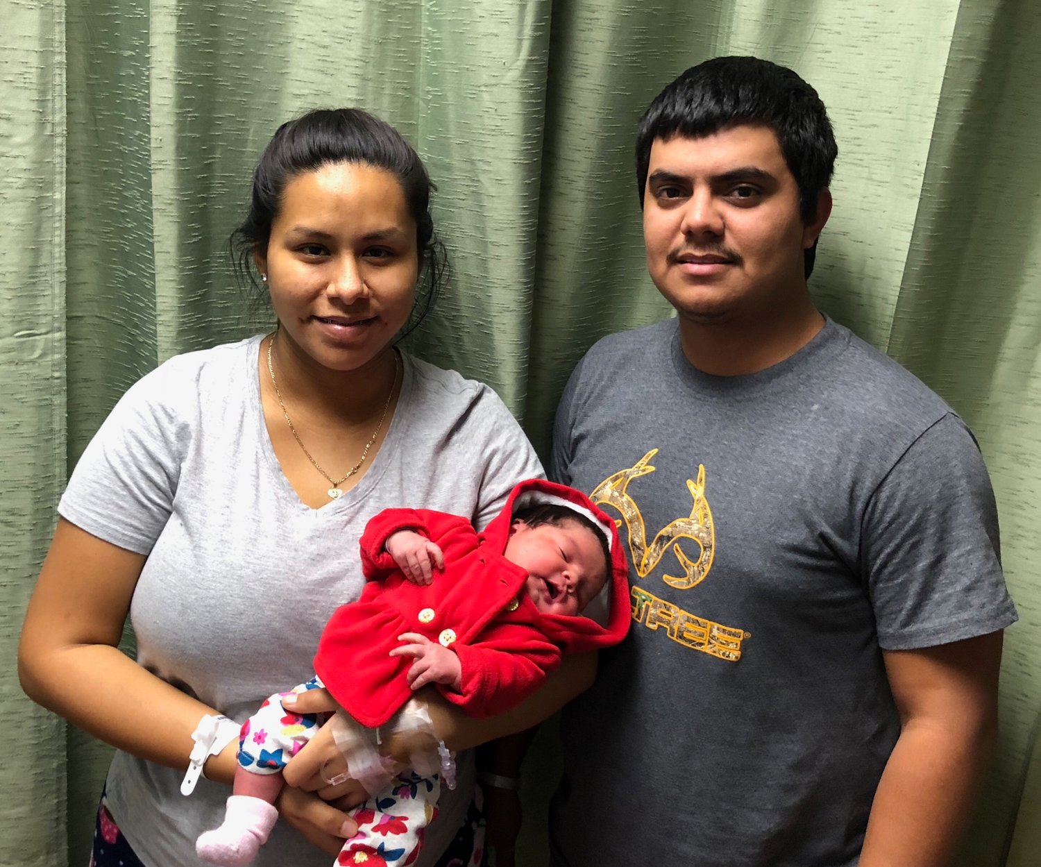 Gonzales Healthcare Systems’ first baby of the new year arrived right on Jan. 1. Pictured with Baby Mya are parents Gloria Vazquez Flores and Gabriel Rodriguez Rodriguez.