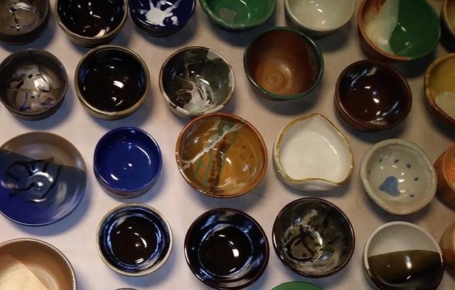 Pictured are just a few pottery soup bowls that will be on display on March 5 for those who wish to donate toward the Empty Bowl project. The event is scheduled to take place at the Gonzales Elks Lodge from 5-8 p.m. Money raised will be donated to Meals on Wheels and GCAM.