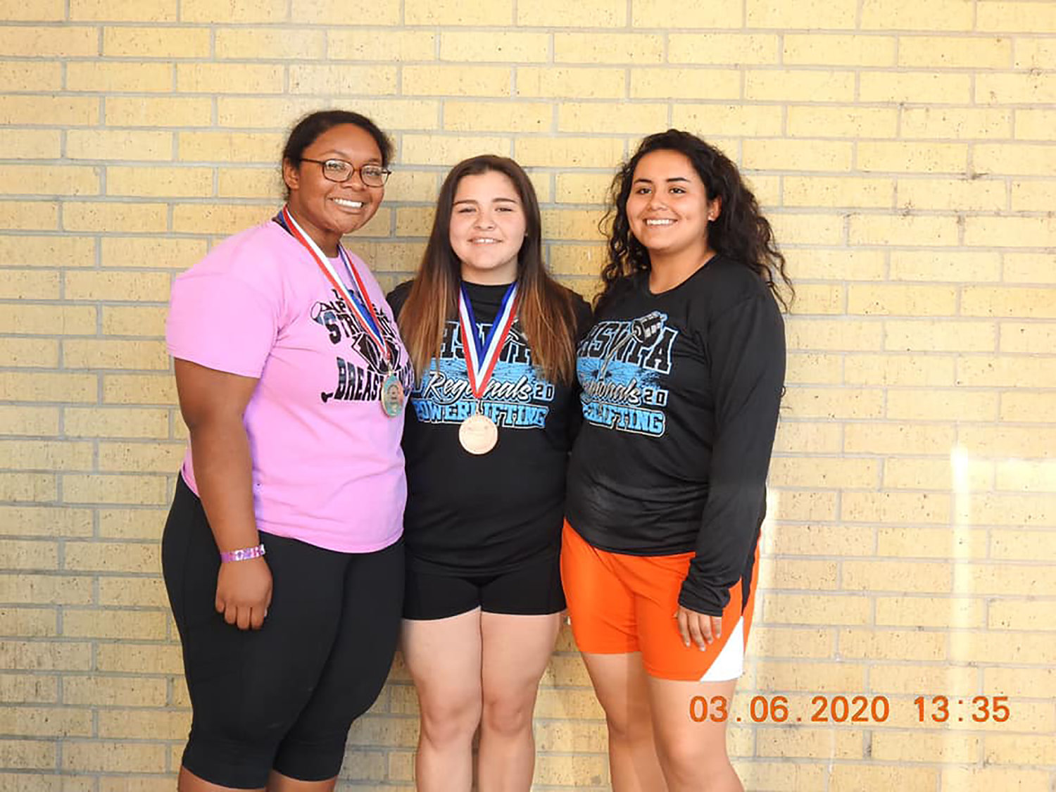 Pictured are the Gonzales Lady Apaches lifters who competed in the regional powerlifting meet last week. Sydney Clack (left) is the regional powerlifting champion in her weight class. Graycee Center (middle) placed fifth in her weight class and Trinity Aguero (right) placed ninth in her weight class.