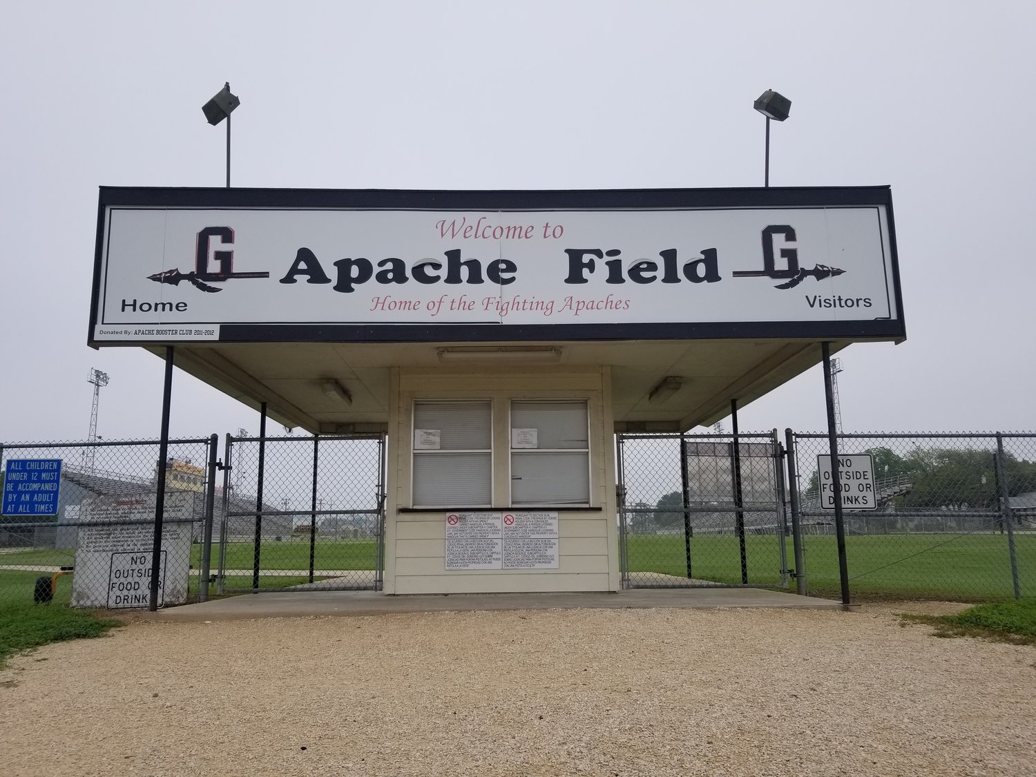 Apache Field, home to the Gonzales Apaches, sits empty as the state of high school athletics is left in limbo during the outbreak of COVID-19. Both the boys and girls soccer teams await word on whether a soccer playoff will still take place. The boys are currently ranked and were expected to make a long run.