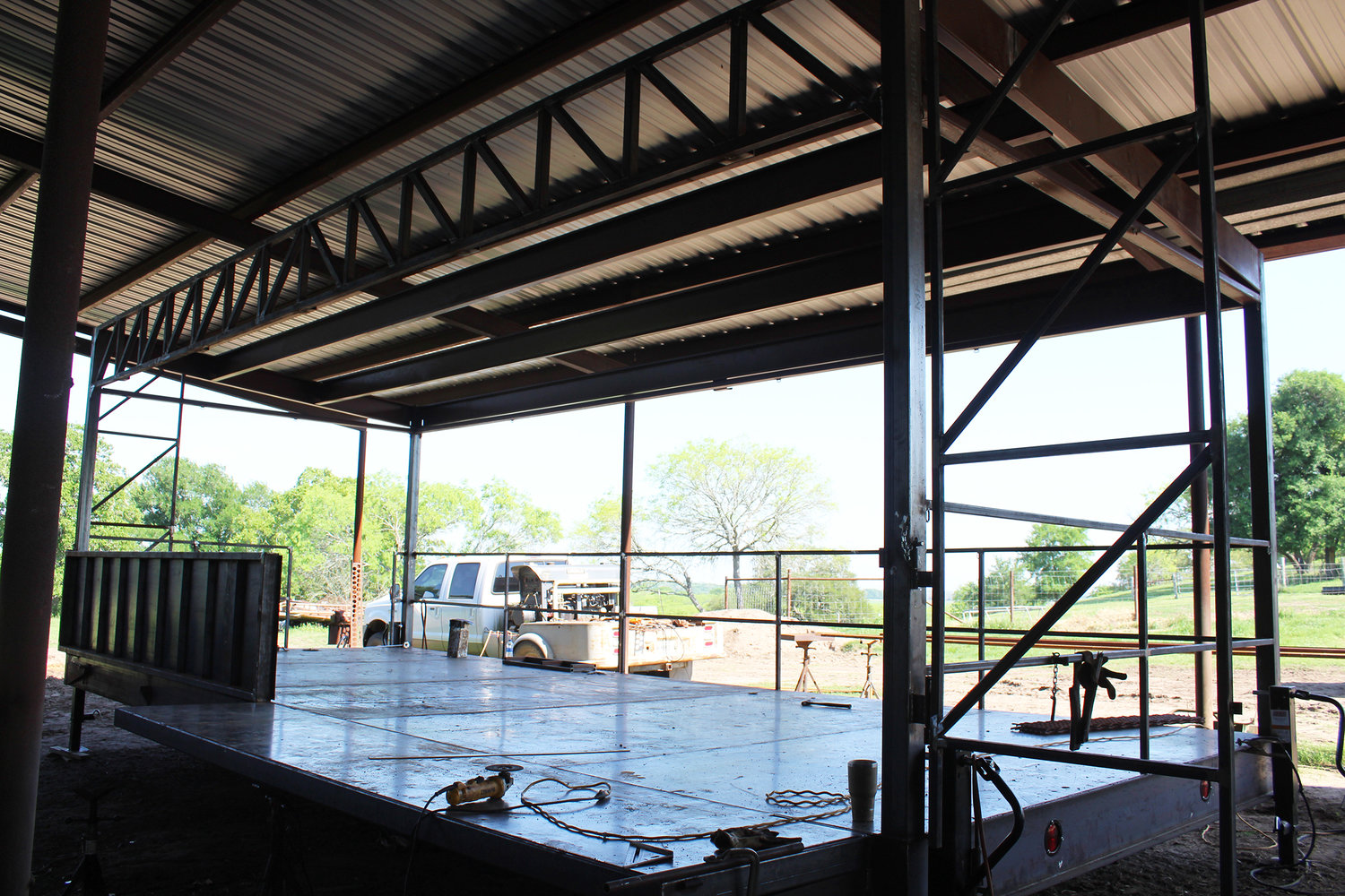 The city of Gonzales has commissioned Mark Metzler and his team to construct a new stage which the city can use for the Summer Concert Series and Come and Take It. The new stage is sturdily built, is extremely functional and easy to fold out and tear down.