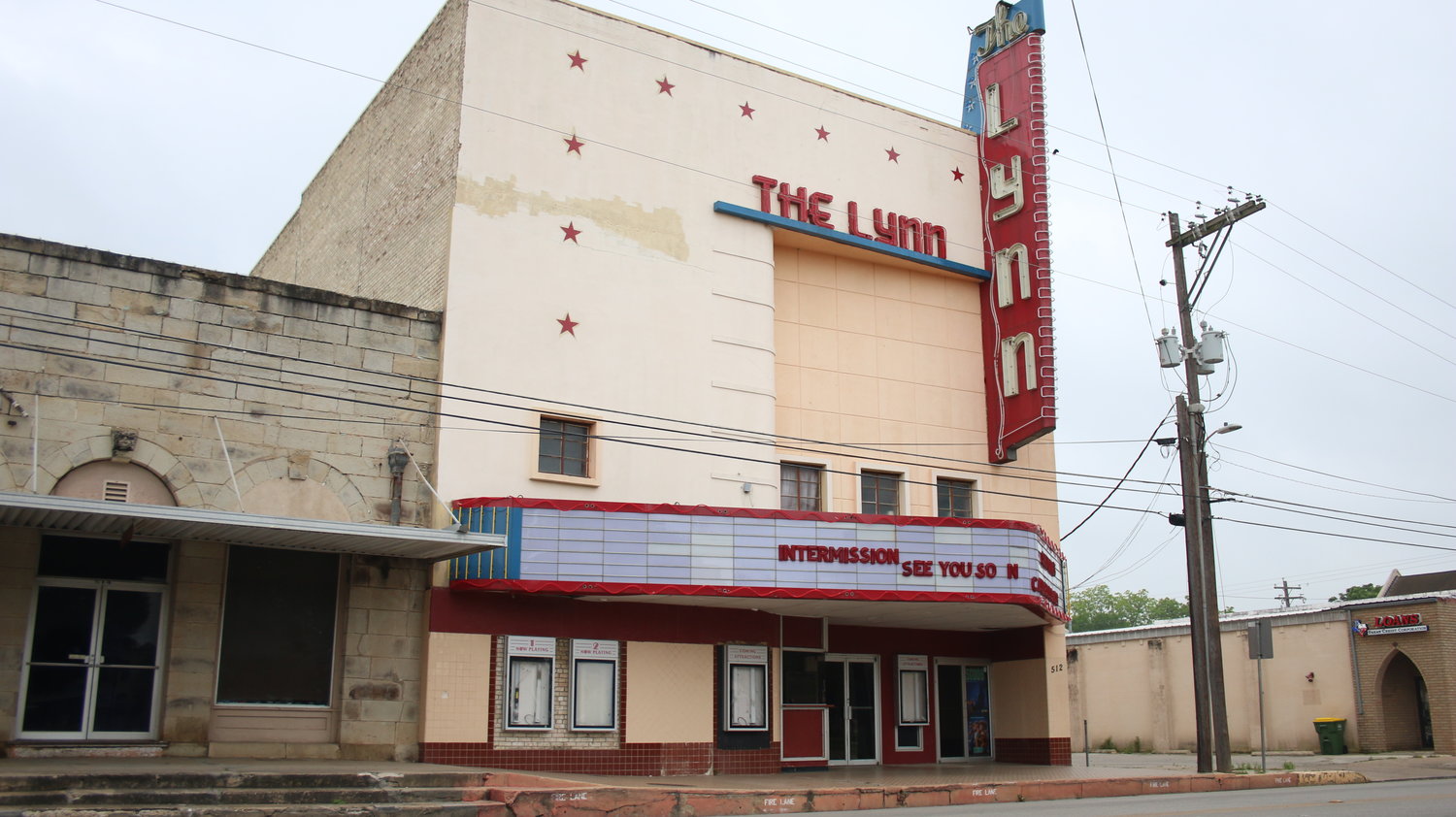 The Lynn Theater’s sign reading “Intermission, see you soon” is a reminder to businesses and residents of Gonzales that the city isn’t closed, just in intermission. GEDC hopes the financial assistance package they provide will help ensure that businesses within city limits do not close. 