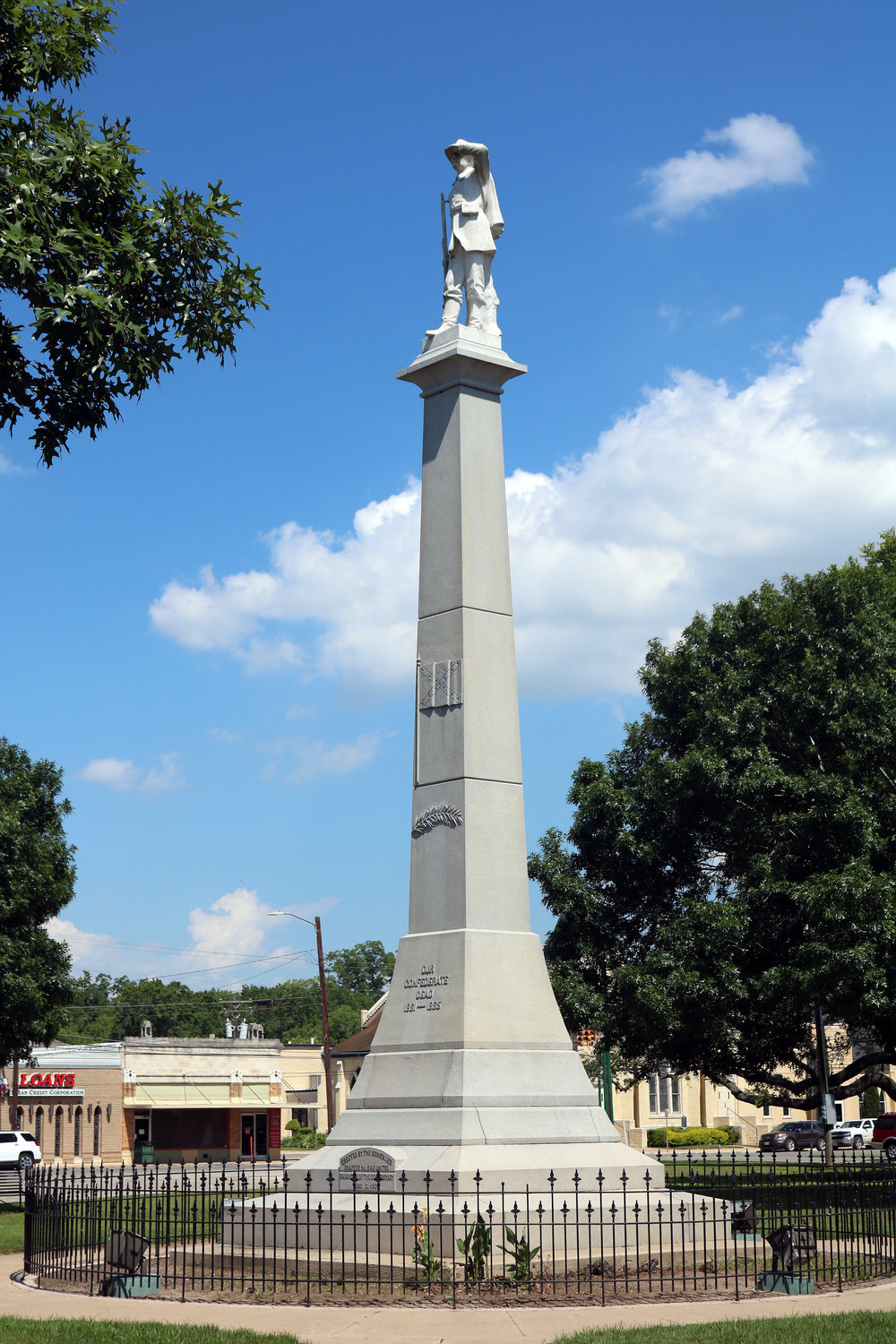 The 111-year-old Confederate monument in downtown Gonzales.