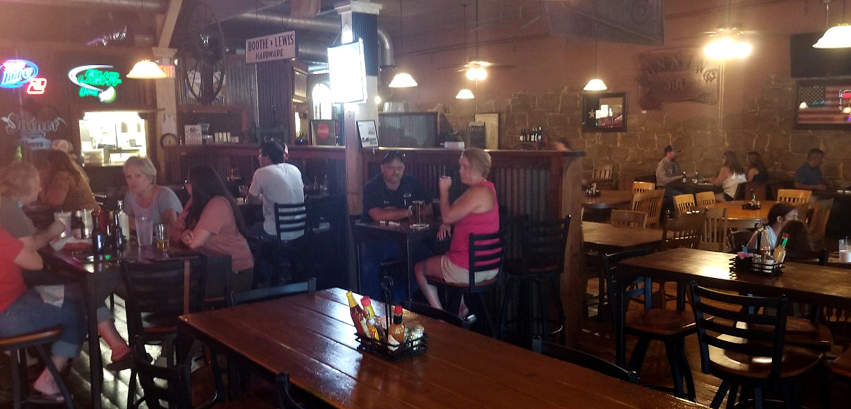 Patrons have returned for dine-in service at the Running M Bar & Grill in downtown Gonzales.