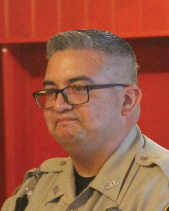 Gonzales County Sheriff's Office Deputy Eric Vasquez was welcomed to his new home by the Smiley City Council after being introduced by Sheriff Robert Ynclan.