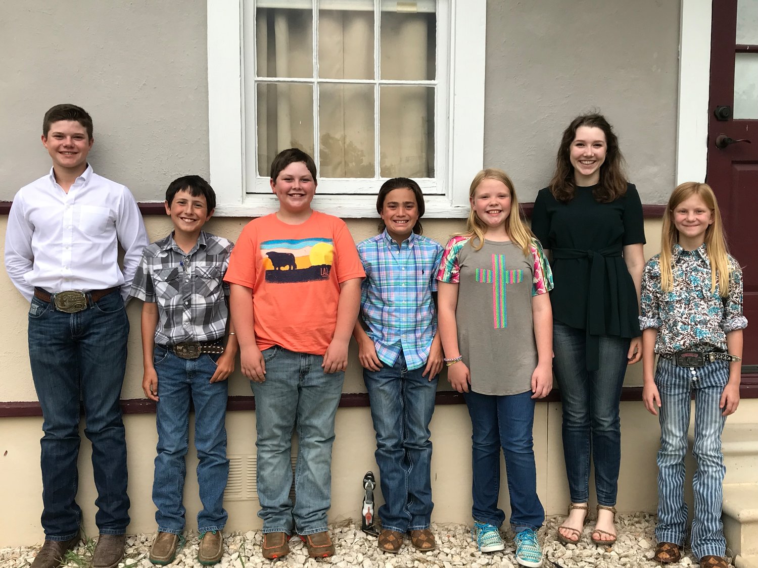Green Clover 4-H Club officers include, from left, Augustus Sexton, Jaxon Beck, Liam Frederick, Brodi Ramos, Jamesley Hilt, Savay Sexton and Madison Hilt.